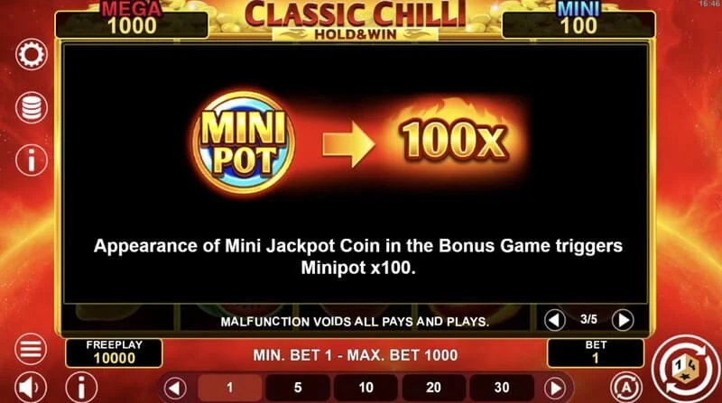 Classic Chilli Hold & Win - Start der Hold & Win Runde