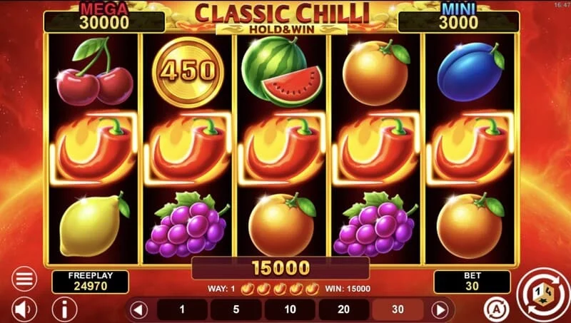 Classic Chilli Hold & Win - fester Jackpot auf dem Symbol